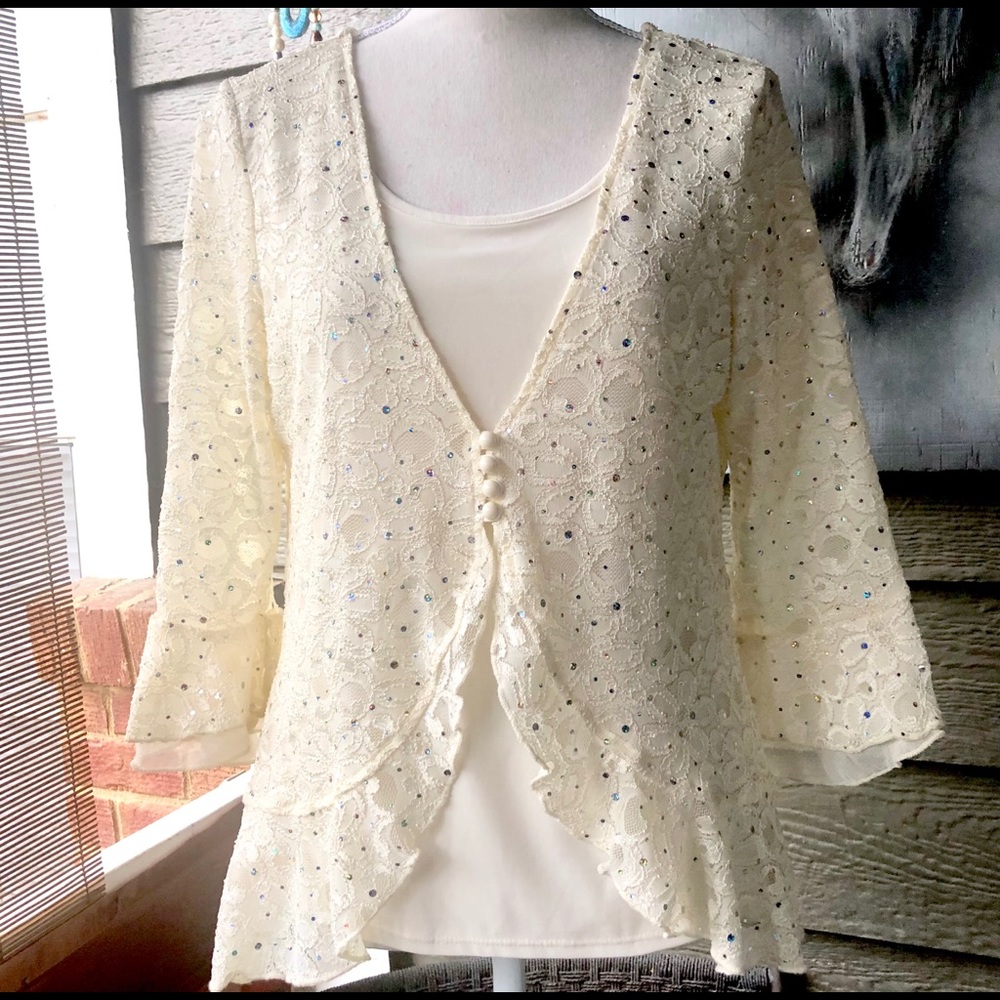 Elegant Cream Lace Blouse